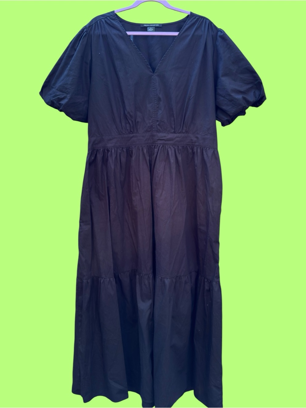 French Connection Balloon Sleeve Maxi Dress